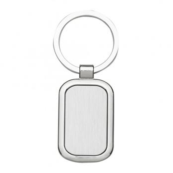 Chaveiro de Metal Retangular com Bordas Arredondadas