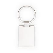 Chaveiro Metal Retangular com Chapa Central Escovada