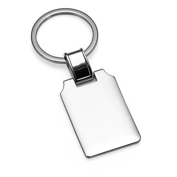 Chaveiro Metal Retangular Brilhante