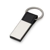 Chaveiro de Metal com Detalhe em Couro Sintético