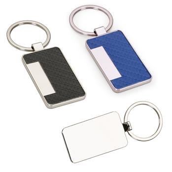 Chaveiro Metal Brilhante Formato Porta Cartão